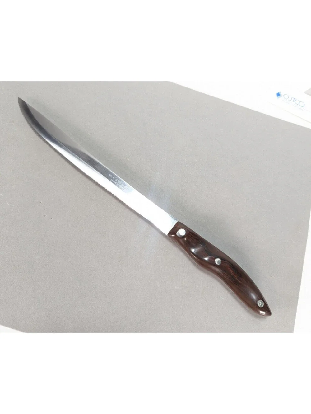 VTG Cutco No. 1023 Carving Knife Brown Swirl Handle 9